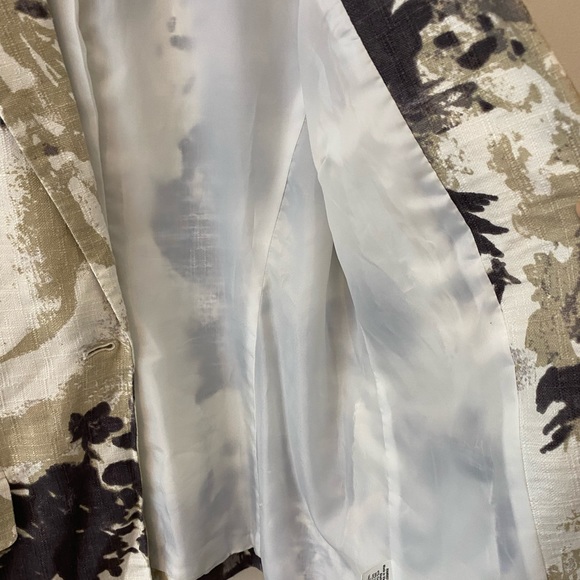 Coldwater Creek Linen Blend Shirred Sleeve Blazer - Picture 11 of 11